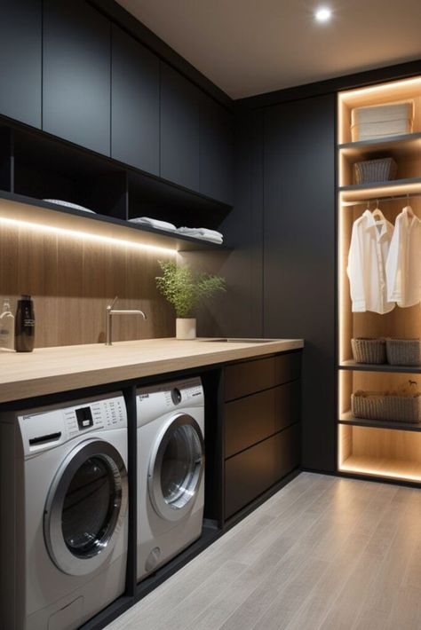 Storage Laundry Room, Elegant Laundry Room, Laundry Room Organization Ideas, Utility Room Designs, Room Organization Ideas, Stylish Laundry Room, Laundry Space, Large Laundry Rooms, Laundry Room Renovation