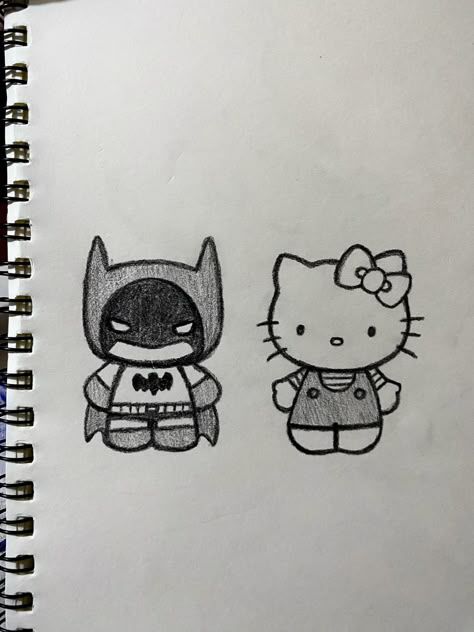 What To Draw Hello Kitty, Caring Drawing Ideas, Hallo Kitty Drawing, Hello Kitty And Spiderman Drawing Easy, Cute Hello Kitty Drawing Ideas, Sketch Ideas Hello Kitty, Cute Things To Draw Hello Kitty, Drawing Ideas For Boyfriend Easy, Cute Things To Draw Your Boyfriend