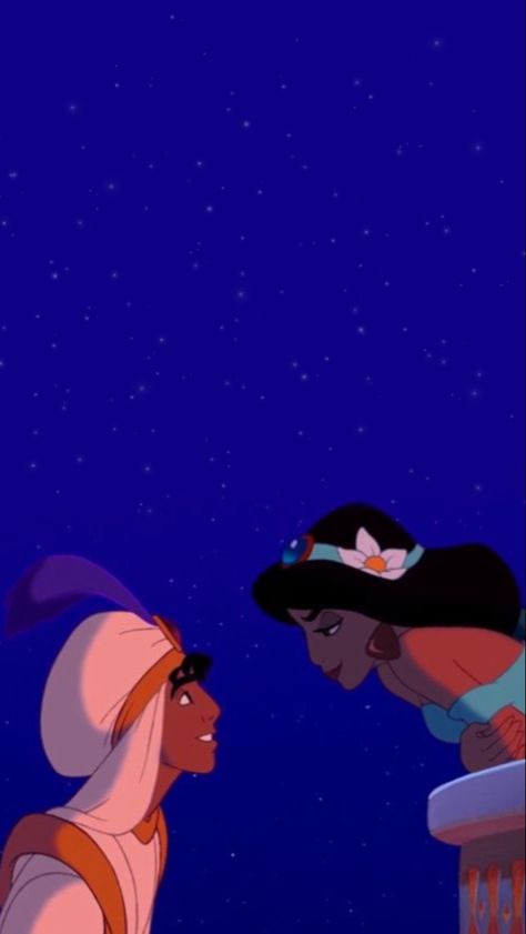 Aladin And Jasmine Matching Pfp, Aladin Wallpaper Aesthetic, Aladdin And Jasmine Wallpaper, Disney Couples Wallpaper, Disney Love Aesthetic, Disney Couples Aesthetic, Jasmin And Aladdin, Aladdin Aesthetic, Sweet Couple Cartoon