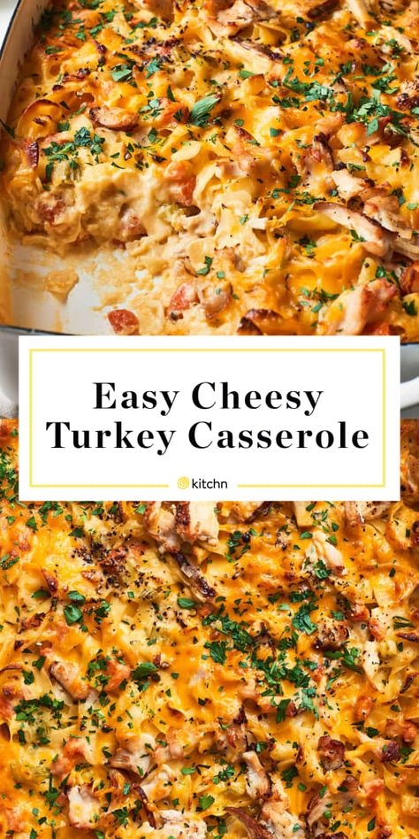 Turkey Casserole Recipes Leftover, Easy Leftover Turkey Recipes, Turkey Noodle Casserole, Cheesy Turkey, Cooked Turkey Recipes, Turkey Casserole Recipe, Noodle Casserole Recipes, Shredded Turkey, Turkey Casserole