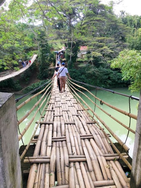 Hanging Bridge, Bohol Philippines, Tourist Sites, Small Waterfall, I Love The Beach, Bohol, Historical Monuments, Philippines Travel, Hot And Humid