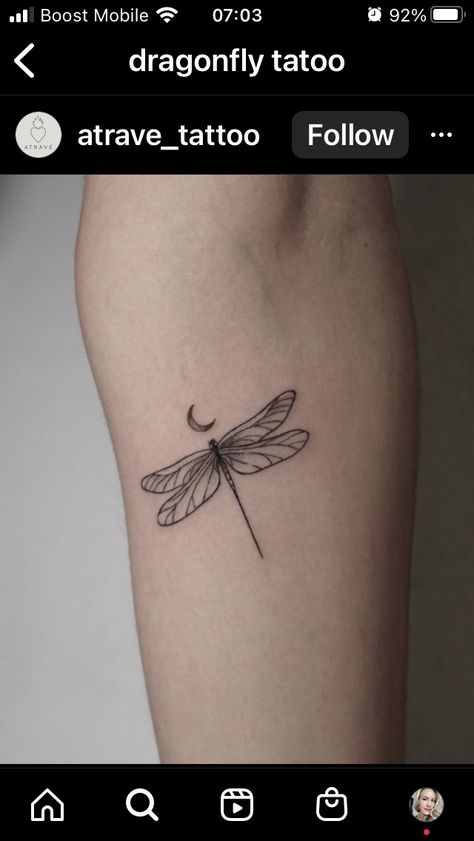 Moon And Dragonfly Tattoo, Dragonfly And Sun Tattoo, Dragonfly Moon Tattoo, Dragonfly Butterfly Tattoo, Dragonfly Tattoo Ideas Unique, 20 Tattoo, Small Dragonfly Tattoo, Lady Bug Tattoo, Dragonfly Tattoo Design