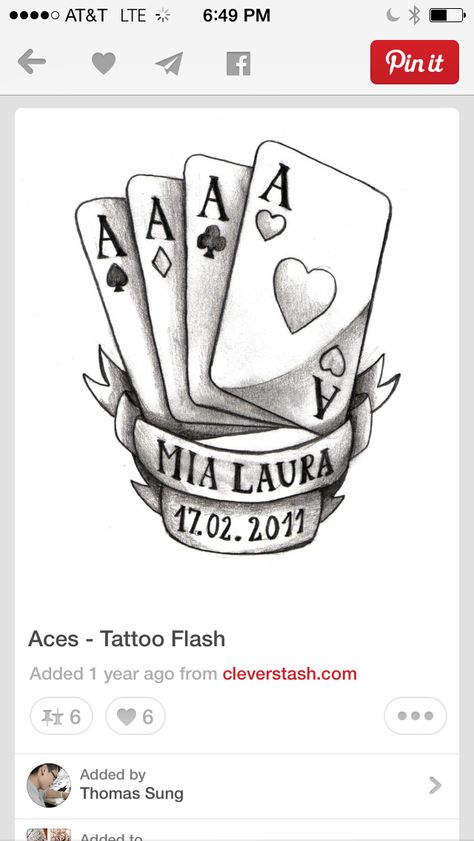 Aces Cards Tattoo, 4 Aces Tattoo, Aces Tattoo, Camping House, Cards Tattoo, Aces And Eights, Ace Tattoo, Interesting Gifts, Household Gifts