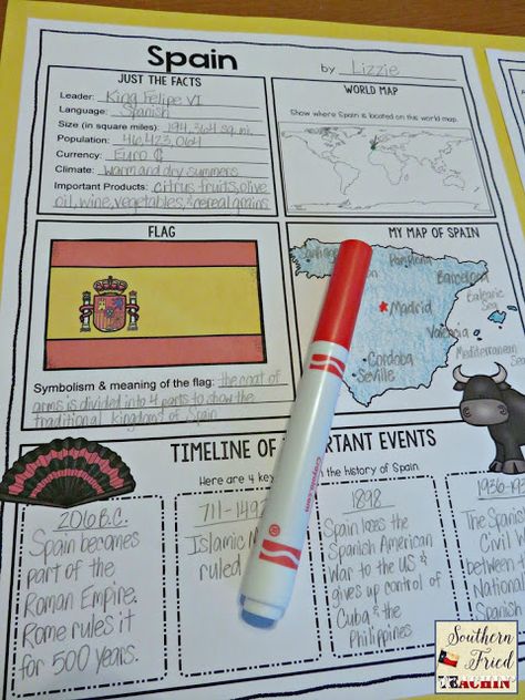 Do you have your students research about different countries? Looking for a unique way for students to display their research? These student-friendly posters are perfect for students to display their country research! And they look fabulous on a classroom bulletin board or hallway display! Country Research Project, Writing Bulletin Boards, General Knowledge For Kids, The Oak Ridge Boys, Europe Day, Country Report, Homeschool Spanish, Hallway Displays, Classroom Bulletin Board