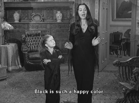 Black is a wonderful color. The Craft Aesthetic, Addams Family Quotes, Addams Familie, Cinema Video, Baba Jaga, French Film, Craft Fashion, Family Black, Black Wardrobe