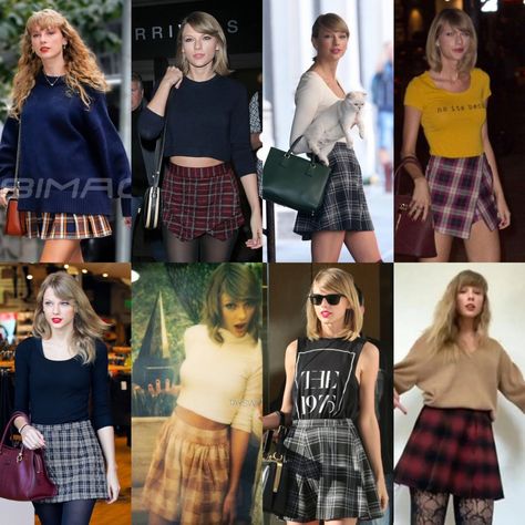 taylor swift <3 Flannel Skirt Outfit, Taylor Swift Skirt, Taylor Swift Plaid, Skirt And Dress Outfits, Swift Outfits, Flannel Skirt, Plaid Skirt Outfit, Outfit Matching, The Blacklist