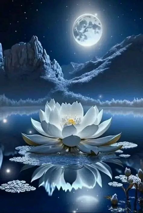 Magical Planet 🌏 Straight Aesthetic, Moonlight Flowers, Lotus Blooming, Lotus Flower Wallpaper, Beautiful Screensavers, Lotus Flower Pictures, White Lotus Flower, Lotus Art, Lovely Flowers Wallpaper