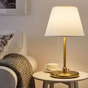 Table lamps - IKEA Gold Bedside Lamp, Ikea Nightstand, Lamp Shade Frame, Ikea Lamp, Lamps Bedroom, Decorative Light Bulbs, Side Lamps, Gold Lamp, Nightstand Lamp