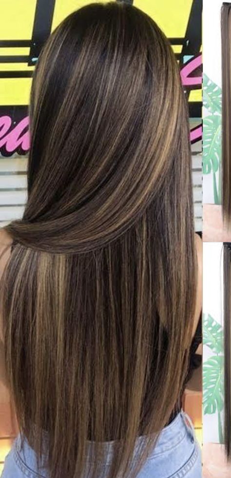 Smoky Chocolate Hair Color, Partial Foils On Dark Hair, Highlights For Golden Brown Hair, Hilights Hair Brunettes, Highlights Brown Hair Straight, Brunette Hair Balayage, Dimensional Brunette Hair, Highlights For Dark Brown Hair, Rambut Brunette