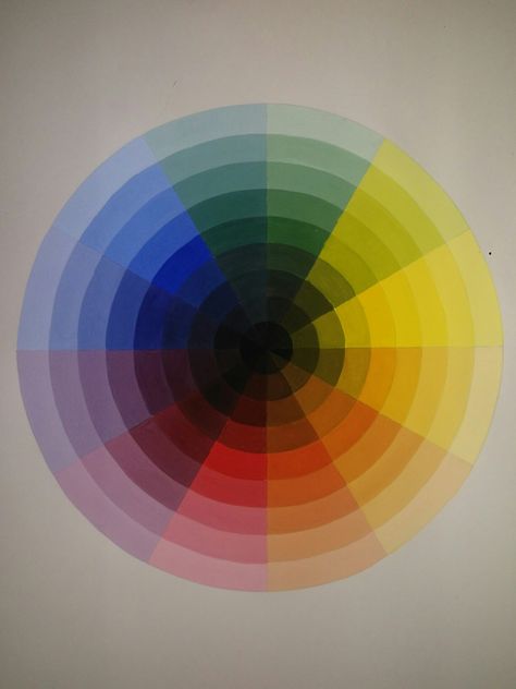 Monochromatic Color Wheel, Monochromatic Art Ideas, Color Wheel Design, Color Wheel Art, Color Theory Art, Art Gouache, Monochromatic Art, Glass Photography, Wheel Art