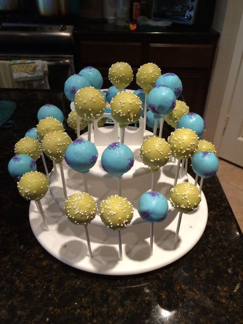 Monsters Inc Wedding, Monster Inc Cake Pops, Monster Inc Treats, Monsters Inc Dessert Table, Monsters Inc Desserts, Monsters Inc Food, Monster Inc Baby Shower Ideas, Monsters Inc Cake Pops, Monsters Inc Party Ideas