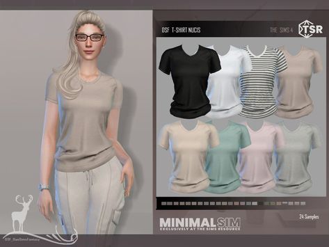 Boho Fashion Spring, Long Shirt Women, Cc Clothes, Baggy T-shirt, The Sims 4 Packs, Sims4 Clothes, Boho Style Outfits, Sims 4 Clothing, The Sims4