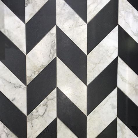 hello, pretty floor.  #happysaturday #floorlove #marble #geometric #itstheweekend #monochrome #herringbone #chevron Black And White Tile Texture, Marble Flooring Pattern, White Tile Texture, Chevron Pattern Floor, Geometric Floor Tiles, Marble Inlay Floor, Black And White Flooring, Marble Pattern Texture, Floor Pattern Design