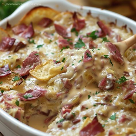 Easy Reuben Dip Recipe - My Home Made Recipe Baked Reuben Dip, Ruban Dip, Rueben Balls, Rubin Dip, Ruben Dip, Rueben Dip, Reuben Dip Recipe, Reuben Sandwich Classic, Reuben Dip