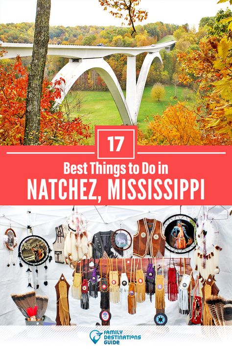 Want to see the most incredible things to do in Natchez, MS? We’re FamilyDestinationsGuide, and we’re here to help: From unique activities to the coolest spots to check out, discover the BEST things to do in Natchez, Mississippi - so you get memories that last a lifetime! #natchez #natchezthingstodo #natchezactivities #natchezplacestogo Things To Do In Natchez Ms, Mississippi Vacation, Visit Mississippi, Natchez Ms, Arkansas Vacations, Mississippi Travel, Natchez Mississippi, Natchez Trace, Road Trip Places