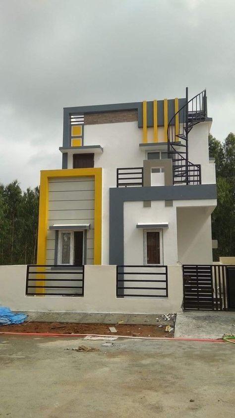 House Painting Outside Colour Indian, House Front Elevation Colour Combinations, Elevation Design Colour Combination, House Outer Paint Color Indian, Elevation Paints For House, Exterior Home Color Combinations, Building Elevation Colour Combination, Front Elevation Colour Combination Indian, Indian House Exterior Paint Colors