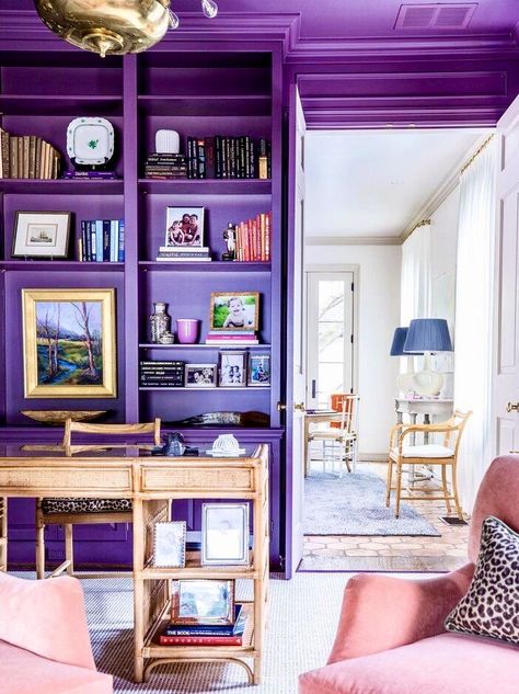 Purple Mauve Paint, Mauve Paint, Mauve Paint Colors, Charlotte Lucas, Best Blue Paint Colors, Office Redesign, Purple Paint Colors, Purple Interior, Purple Mauve