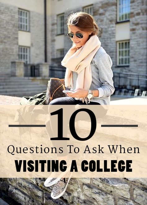 10 Questions To Ask When Visiting A College College Tour Outfit, College Tours, College Visits, College Ad, Life After High School, College Preparation, Types Of Education, College Tour, College Visit