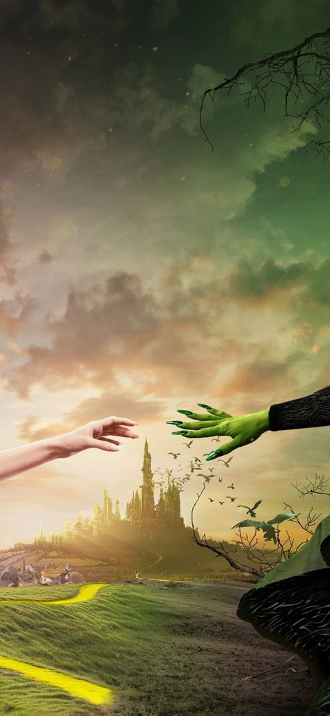 #glinda #elphaba #wicked #wallpaper #lockscreen #wickedmovie #wallpaperforyourphone #4k Wicked Movie 2024 Wallpaper, Matching Wicked Wallpaper, Subtle Wicked Wallpaper, Matching Wicked Pfp, Wicked Movie Wallpaper Iphone, Wicked App Icons, Wicked Phone Background, Wicked Christmas Wallpaper, Glinda Wicked Lockscreen