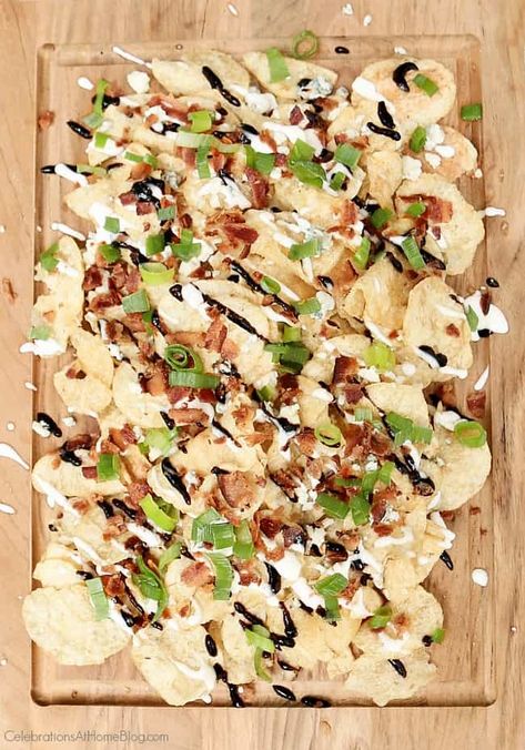 Potato Chip Nachos, Superbowl Appetizers, Cheese Chips, Kettle Chips, Football Party Food, Summer Appetizer, Recipes Appetizers And Snacks, Appetizer Bites, Potato Chip