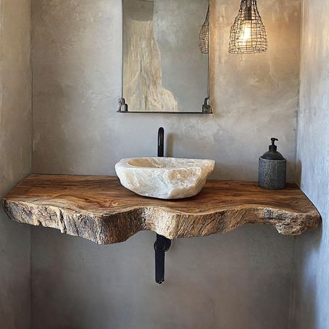 Discover the perfect blend of elegance and functionality with our exquisite Live Edge Shelf Vanity , a must-have piece for any modern home. Meticulously crafted with attention to every detail, this piece is designed to enhance your living space while providing practical storage solutions. 🌟 About the product  ✔️ Handcrafted Quality: Completely handmade, assembled from solid, rustic natural wood. ✔️ Rustic and Unique Design: Every edge of the product features lively, natural wood grain, showcasi Live Edge Countertop Bathroom, Live Edge Bathroom Vanity, Live Edge Bathroom, Bathroom Vanity Shelf, Bathroom Floating Vanity, Vanity Shelf, Live Edge Shelves, Shelf Vanity, Vanity Shelves