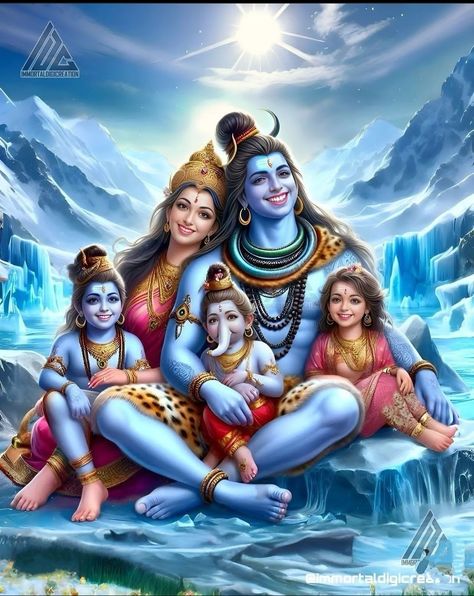 Shiv Ji Family Hd Wallpaper, Mahadev Family Hd Wallpaper, Lord Shiva Family Hd Wallpaper, Parvati Mata, Shiv Family, Shivratri Wallpaper, Puja Mandir, Mata Ji, Buddha Bar