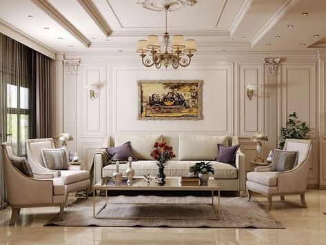 HOW TO MAKE YOUR LIVING ROOM LOOK MORE GLAMOROUS AND LUXURIOUS – InkARCH ASSOCIATES Classic Interior Design Living Room, Classical Living Room, Classic Living Room Design, Modern Classic Living Room, Classic Apartment, Modern Classic Interior, Living Room Classic, Luxury Living Room Design, Classic Interior Design