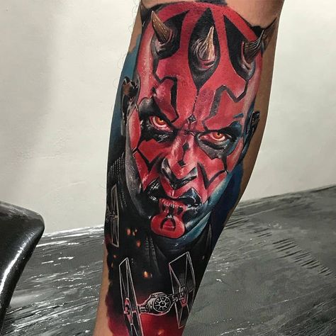 Maul Tattoo, Darth Maul Tattoo, Fist Tattoo, Revelation Tattoo, Unusual Tattoo, Tatuaje A Color, Star Wars Tattoo, Unique Tattoo Designs, Darth Maul