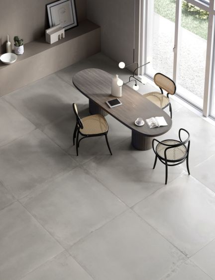 Porcelain Tiles - Scandinavian Design | Terratinta Ceramiche Concrete Floors In House, Grey Dining Room, Tile Trends, Grey Tiles, Style Tile, Wet Rooms, Kitchen Tiles, Concrete Floors, Contemporary Decor