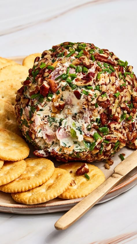 Ham Cheese Ball Country Ham Cheese Ball, Ham Cheeseball Recipes, Ham And Cheese Ball, Retro Appetizers, Summertime Appetizers, Ham Cheese Ball, Ham And Cheese Ball Recipe, Ham Appetizers, Cheeseball Recipes