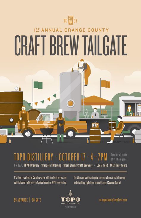 Craftbrewtailgate_poster Tailgate Illustration, Craft Brew, String Crafts, Brand Ideas, Craft Brewing, Casino Night, Craft Brewery, Time To Celebrate, Local Food