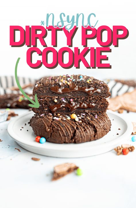 Dirty Pop *NSYNC Cookie - Cooking With Karli Chocolate Pop Tarts, Fudge Pops, Cooking With Karli, Dessert Truffles, Chocolate Pops, Gourmet Cookies, Fudge Sauce, No Strings Attached, Hot Fudge