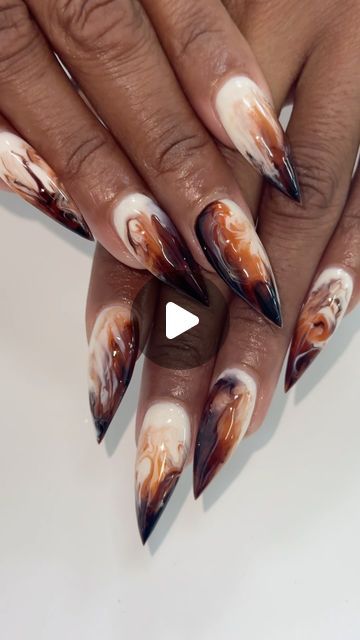 🎨 SU NGUYEN 🎨 on Instagram: "Ice coffee and cream nails ☕️☕️☕️
Or cold brew, brown sugar oat milk shaken espresso
What’s the name for this ? 

★𝐒𝐚𝐮𝐯𝐚𝐠𝐞_𝐀𝐫𝐭𝐢𝐬𝐭𝐫𝐲★
𝙽𝚊𝚒𝚕 𝙰𝚛𝚝 𝚋𝚢 𝚂𝚞

.
.
.
.
.
.
.
.
.
.
.
.
.
#fallnails #nailart  #nailartist #artist #aesthetic #naildesign #nails #fall #nailsinspiration #aestheticnails #nailalabama #birminghamnails #alabamanails #alabamanailartist  #nailtrend #trending #nailinspo  #nails #naildesigns #nailfeed #handpaintednails #freestylenails #abstractnails  #nailsdesign #brownnails #coffeenails #espressonails  #marblenails #nailsart" Iced Coffee Nails, Nail Art Basic, Oat Milk Shaken Espresso, Alabama Nails, Basic Nail, Shaken Espresso, Coffee Nails, Basic Nails, Cream Nails