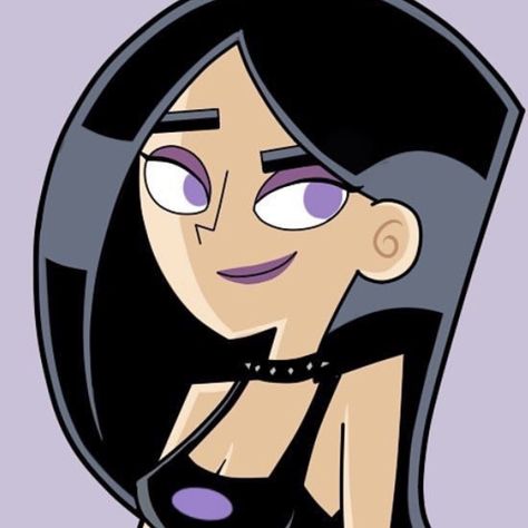 #goth #profilepicture #cartoonprofilepicture  #cartoon #cute #egirl Cartoon Profile, Danny Phantom, Purple Background, Cartoon Profile Pics, Profile Pics, Black Hair, Purple, Hair, Instagram