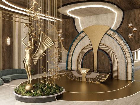 Pharonic Design, Palace Interior Design, Dubai Palace, Jewelry Store Interior, Hotel Lobby Design, Interior Design Dubai, Interior Architecture Drawing, Palace Interior, Interior Design Presentation