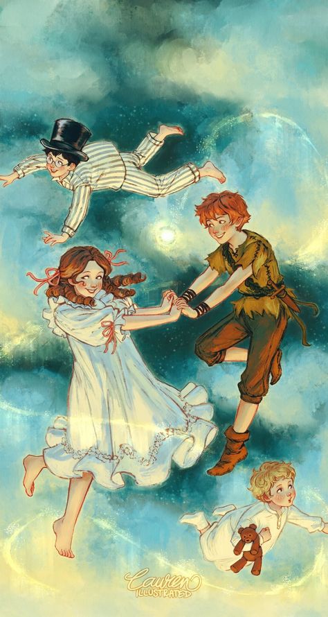 Peter Pan Wallpaper, Wendy Peter Pan, Faith Trust And Pixie Dust, Peter Pan Art, Peter Pan Ouat, Peter Pan Disney, Peter And Wendy, Disney Character Art, Peter Pan And Tinkerbell