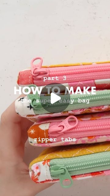 Diy Snack Bags Zipper, Sewing Zippered Pouches, Zipper Pouches Tutorial, Easy Sew Zipper Pouch, Sewn Zipper Pouch, Easy Make Up Bags To Sew, Sew Zipper Pouch Free Pattern, Sew A Pouch With Zipper, Scrappy Zipper Pouch