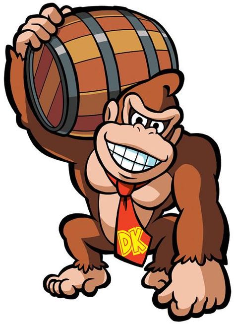 Donkey Kong holding his signature barrel from the official artwork set for #Mario vs. #DonkeyKong on the #GameBoyAdvance. #MarioBros. Visit for more info http://www.superluigibros.com/mario-vs-donkey-kong-gba Donkey Kong Party, Mini Mario, Mini Donkey, Diddy Kong, Donkey Kong Country, Gameboy Color, Super Mario Art, Mario Art, Mario Bros.