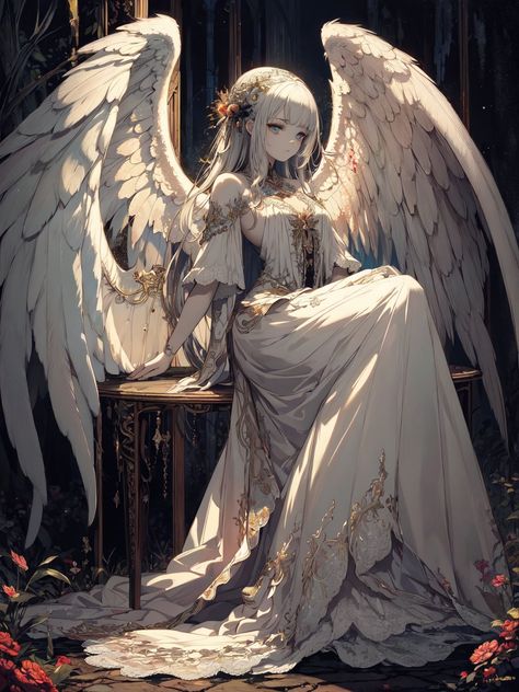 Angel Bedroom, Eden, Anime Art, Angel, Bedroom, Anime, Art