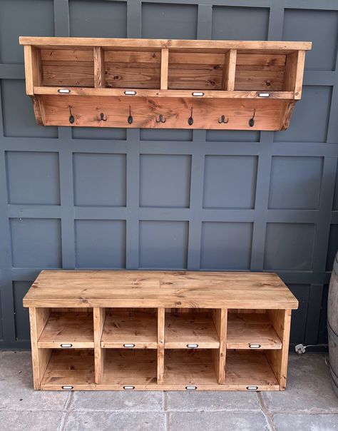 Bootroom shoe bench Entryway Bench Coat Rack Shoe Storage Diy, Diy Shoe Rack Bench Entryway, Vestibule Closet, Diy Shoe Bench, Shoe Rack Table, Shoe Storage Cabinet With Doors, Rustic Shoe Rack, Diy Custom Closet, Oxford United Kingdom