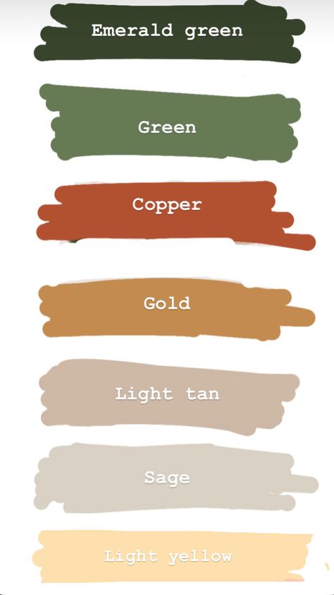 Earthy Color Palette Bedrooms, Rv Redo, Green Color Combinations, Orange Color Palettes, House Color Palettes, Air Bnb, Green Colour Palette, Library Ideas, Color Palette Design