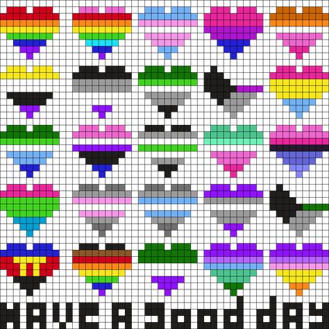 Pride Fuse Beads, Pride Bead Patterns, Pixel Pride Flag, Cross Stitch Heart Pattern Free, Perler Bead Pride Patterns, Perler Bead Pride Flag, Lgbtq Perler Bead Patterns, Pride Hama Beads, Lgbtq Perler Beads