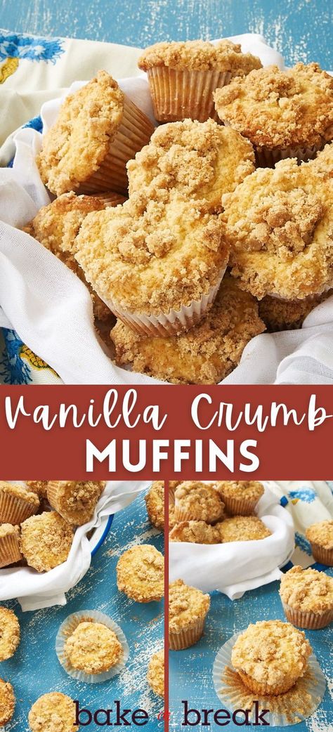 Vanilla Crumb Muffins are a testament to the beauty of simplicity. Whip up a batch for a sweet breakfast or snack! Vanilla Breakfast Muffins, Vanilla Muffins Recipe, Muffin Monday, Lunchbox Recipes, Pecan Muffins, Vanilla Muffins, Crumb Muffins, Breakfast Muffin, Spice Muffins