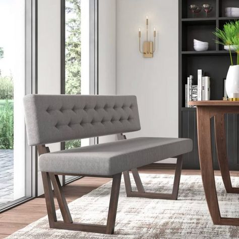 51 Dining Benches To Transform and Elevate Your Kitchen Table Dining Bench With Back, Dining Bench Seat, Upholstered Dining Bench, Bench Dining, Bench With Back, Kitchen Benches, Dining Table With Bench, Pedestal Dining Table, Solid Wood Dining Table