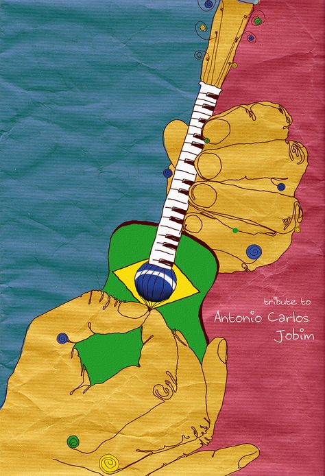 Antonio Carlos Jobim tribute illustration History Of Music, Brazil Art, Jazz Art, Folk Rock, Music Illustration, Black And White Painting, Bossa Nova, Music Blog, Foto Art