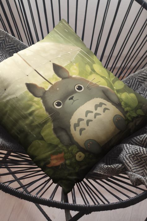 Totoro pillow, studio ghibli, ghibli decor Totoro Gifts, Studio Ghibli Decor, Ghibli Decor, Ghibli Character, Totoro Pillow, Cute Totoro, Studio Ghibli Characters, Studio Ghibli, Throw Pillows