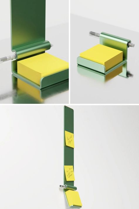 Say Goodbye to Sticky Note Chaos, A Fresh Concept for Organizing Sticky Notes and Thoughts. Learn More! Sticky Note Organizer, Origami Product, Sticky Notes Holder, Sticky Note Holder, Green Desk, Post Its, Notes Organization, Note Holders, Taking Notes