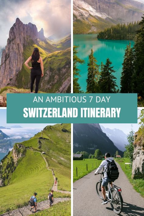 An Ambitious 7-Day Switzerland Itinerary Switzerland Hiking Itinerary, Switzerland Austria Itinerary, Switzerland And Austria Itinerary, Switzerland September, Zurich Old Town, Switzerland Travel Itinerary, Things To Do In Switzerland, Switzerland Summer, Switzerland Hiking