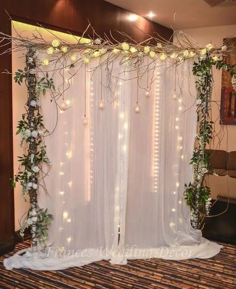 Easy DIY Wedding Decorations on a Budget - Holidappy - Celebrations Diy Wedding Backdrops, Wedding Backdrop Ideas, Decorations On A Budget, Boxwood Hedge, Wedding Decorations Ideas, Wedding Decorations On A Budget, Diy Wedding Backdrop, Rustic Wedding Reception, Rustic Wedding Decorations