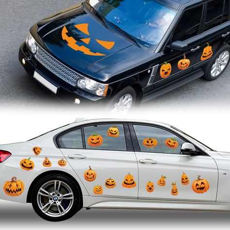 PRICES MAY VARY. Bulk Car Sticker Supply: you will get 15 sheets of car stickers with 1 piece of plastic scraper for cleaning for conveniently sticking, ensuring there's plenty to decorate your vehicle on Halloween, easily creating a festive atmosphere Funny and Creative Design: Halloween is incomplete without pumpkins; Amp up your festive vibes with our creatively designed carnival stickers; Mainly hued in vibrant orange, the stickers' funny pumpkin design provides a classic Halloween look, pre Car Costume, Holiday Car, Plastic Scraper, Stickers Halloween, Stickers Funny, Classic Halloween, Funny Pumpkins, Home Garage, Halloween Looks